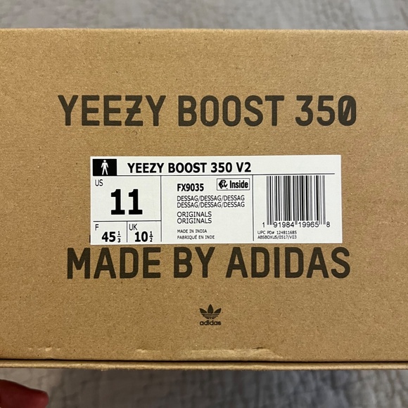 Adidas Yeezy Boost 350 V2 Desert Sage Size 11 Mens - Picture 8 of 8